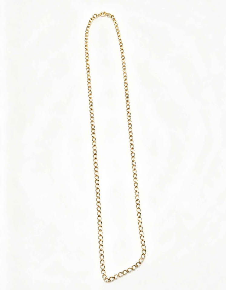 Oro cadena tejido cubano 46cm de largo 10k 4g