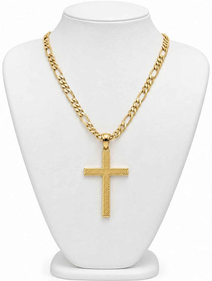 Oro dije cruz 5cm de largo 14k 3.5g