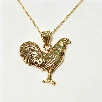 Oro dije gallito 2.5cm de largo 10k 3.1g