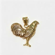 Oro dije gallito 2.5cm de largo 10k 3.1g