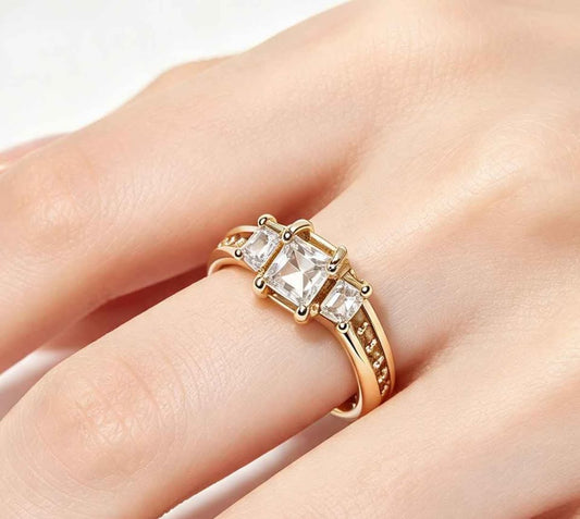 Oro anillo solitario #3.5 10k 1.4g