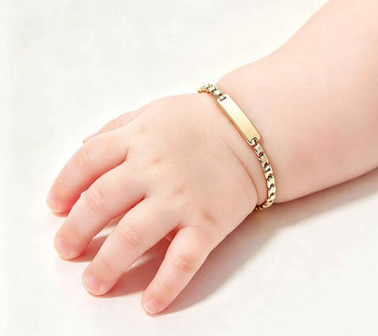 Oro Esclava de bebe 12cm de largo 10k 2.9g