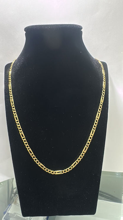 Cadena de oro sólido 18k diseño escalera 32cm largo 20.7gr