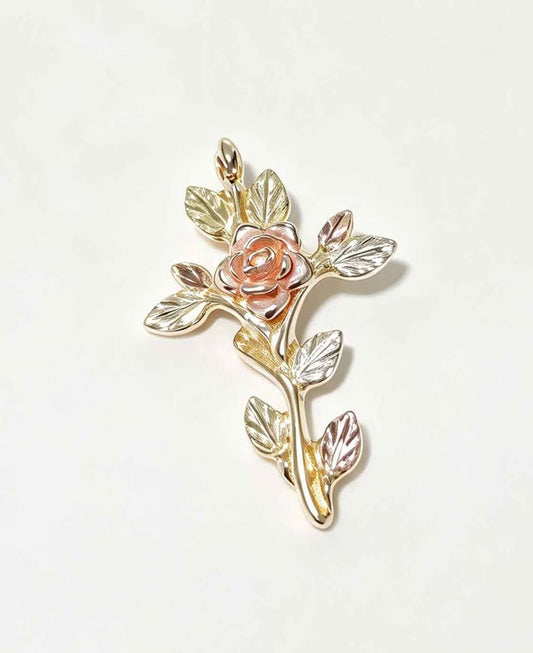 Oro dije de flor 3cm 10k 2.5g