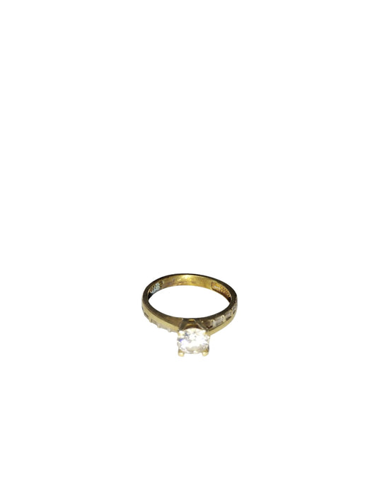 ANILLO DE ORO CON INCRUSTACION DE PIEDRA 10 KT 2 GR.