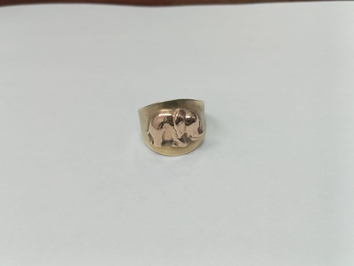 Anillo de Oro 14K con Diseño de Elefante 🐘✨