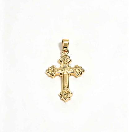 Oro dije de cruz mide 2.5cm 0.7g 10k
