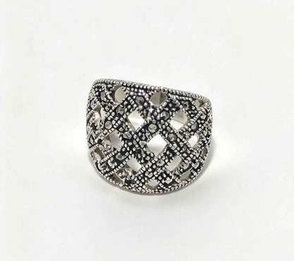 Plata anillo dama con sint .925 5.6g