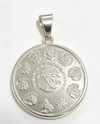 Plata Dije moneda onza bizel .925 35.9g