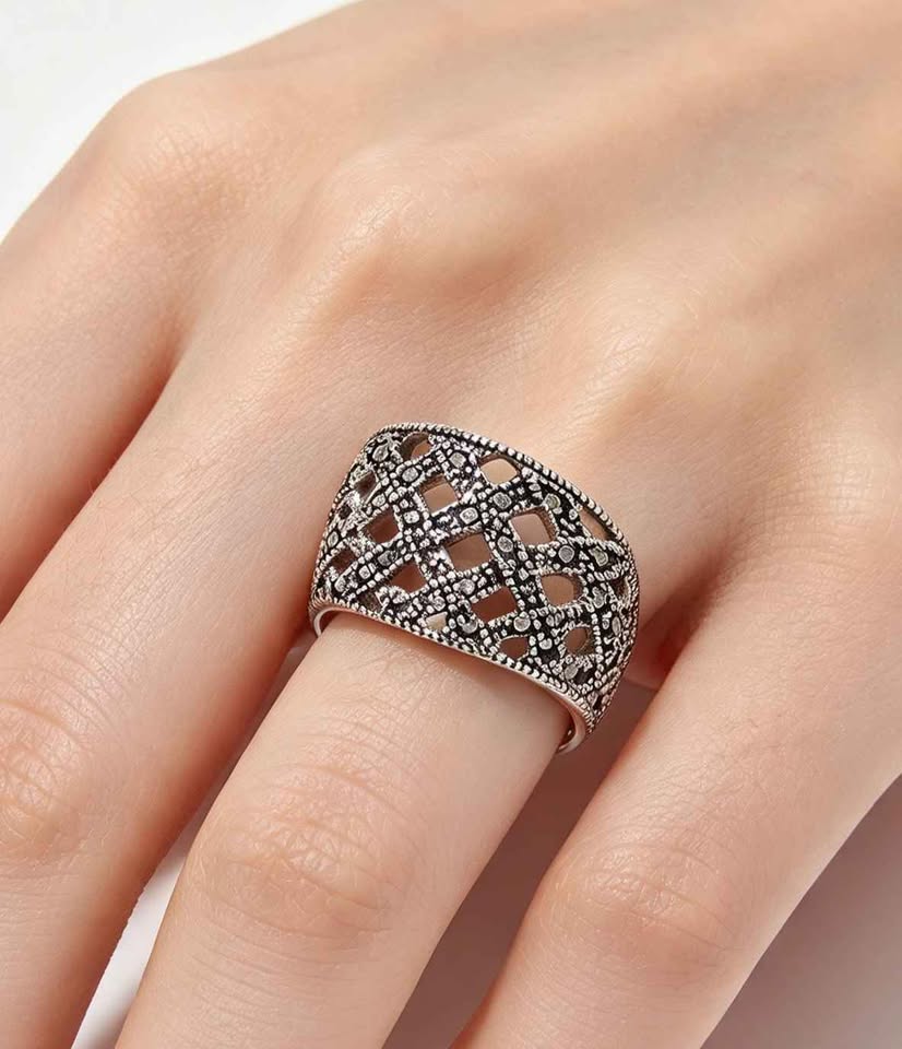 Plata anillo dama con sint .925 5.6g