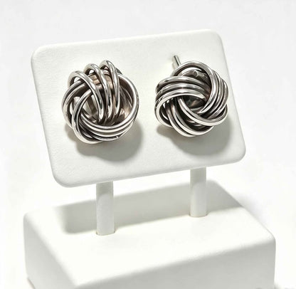 Plata aretes de nudo .925 3.4g