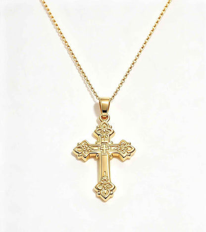 Oro dije de cruz mide 2.5cm 0.7g 10k