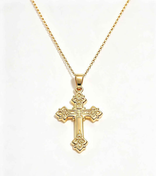 Oro dije de cruz mide 2.5cm 0.7g 10k