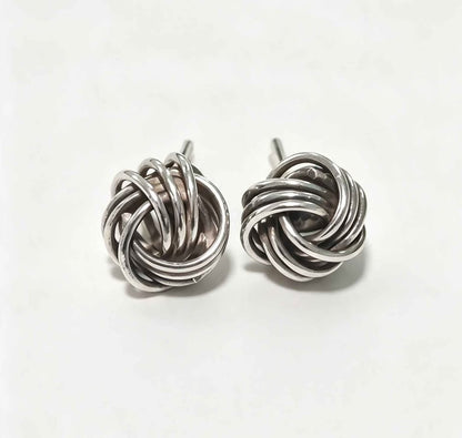 Plata aretes de nudo .925 3.4g