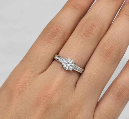 Oro anillo con piedras oro blanco 10k 1.9g