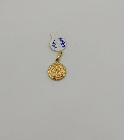 Dije religioso oro 14k peso 1gr, usado