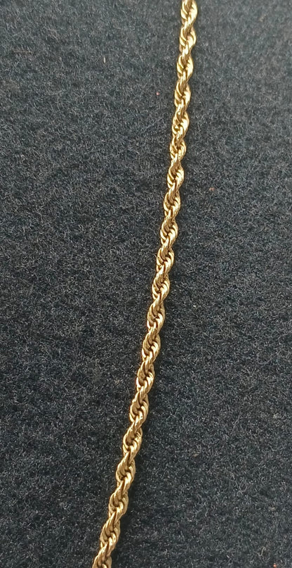 Torzal con dije de cruz ORO 10k peso 5.4gr, usado