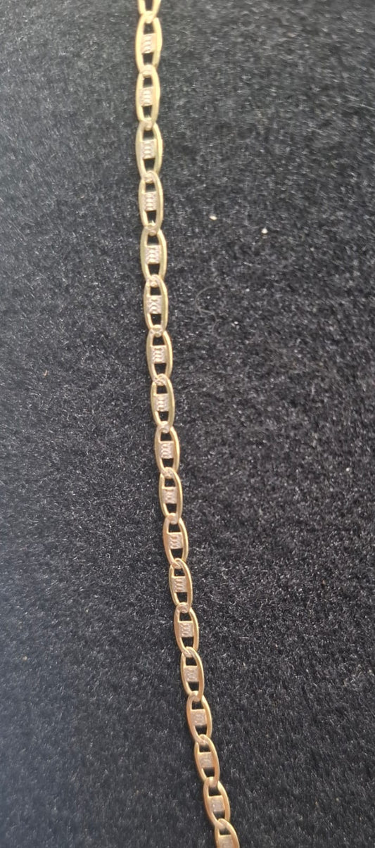 Cadena tipo gussi ORO 14k peso 6.3gr, usado