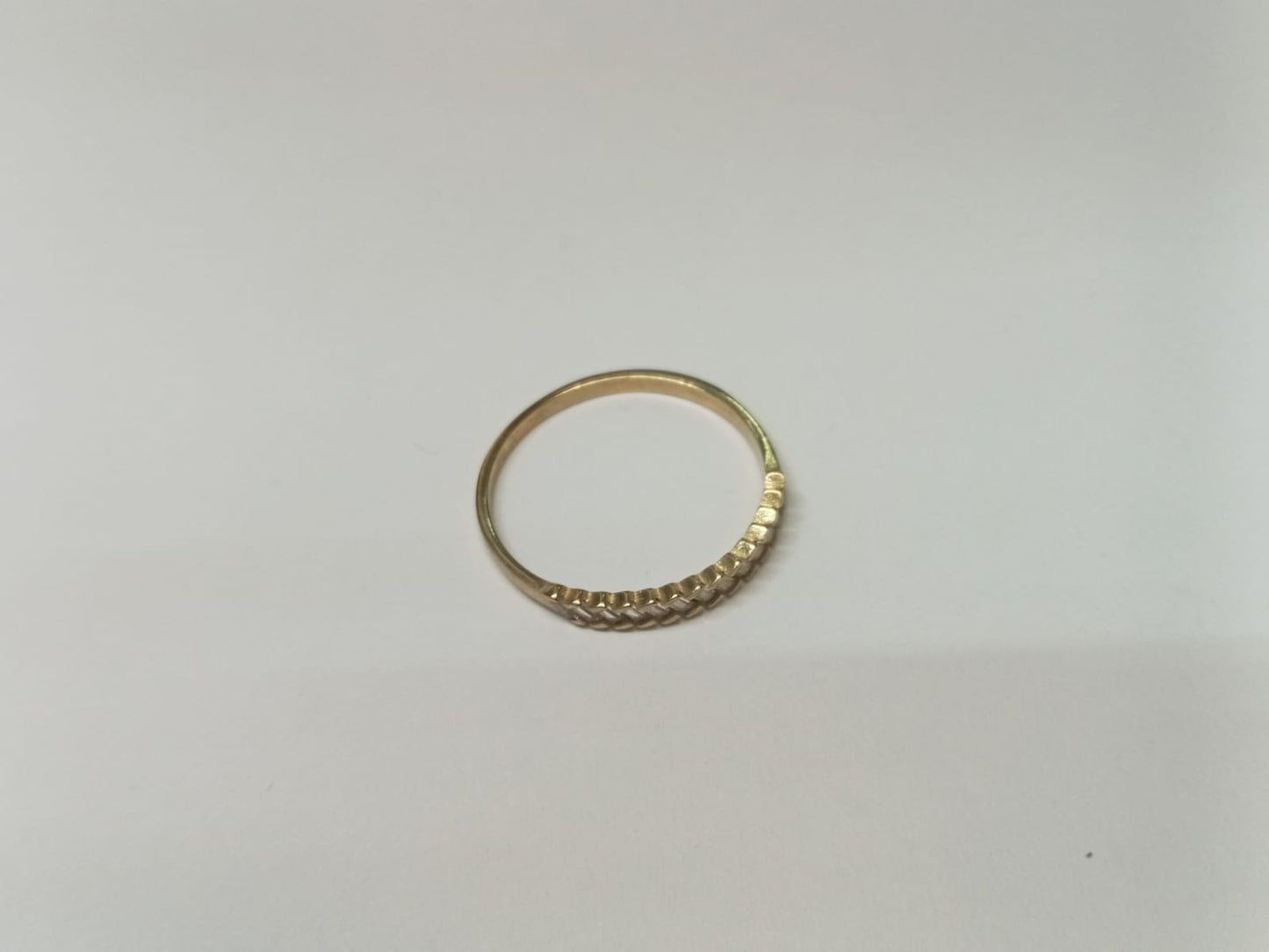 Anillo de Oro 8K – Media Churumbela talla 7