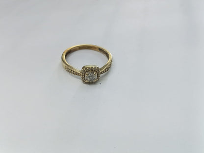 ✨ Anillo Solitario Oro 10k – Talla 6.5