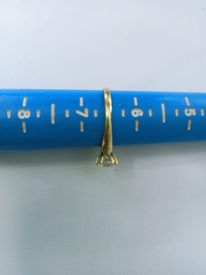 Anillo Solitario de Oro 10k – Talla 6.5