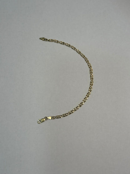 PULSERA HECHURA ESPECIAL EN ORO DE 10 K 18 CM 2.2 GR