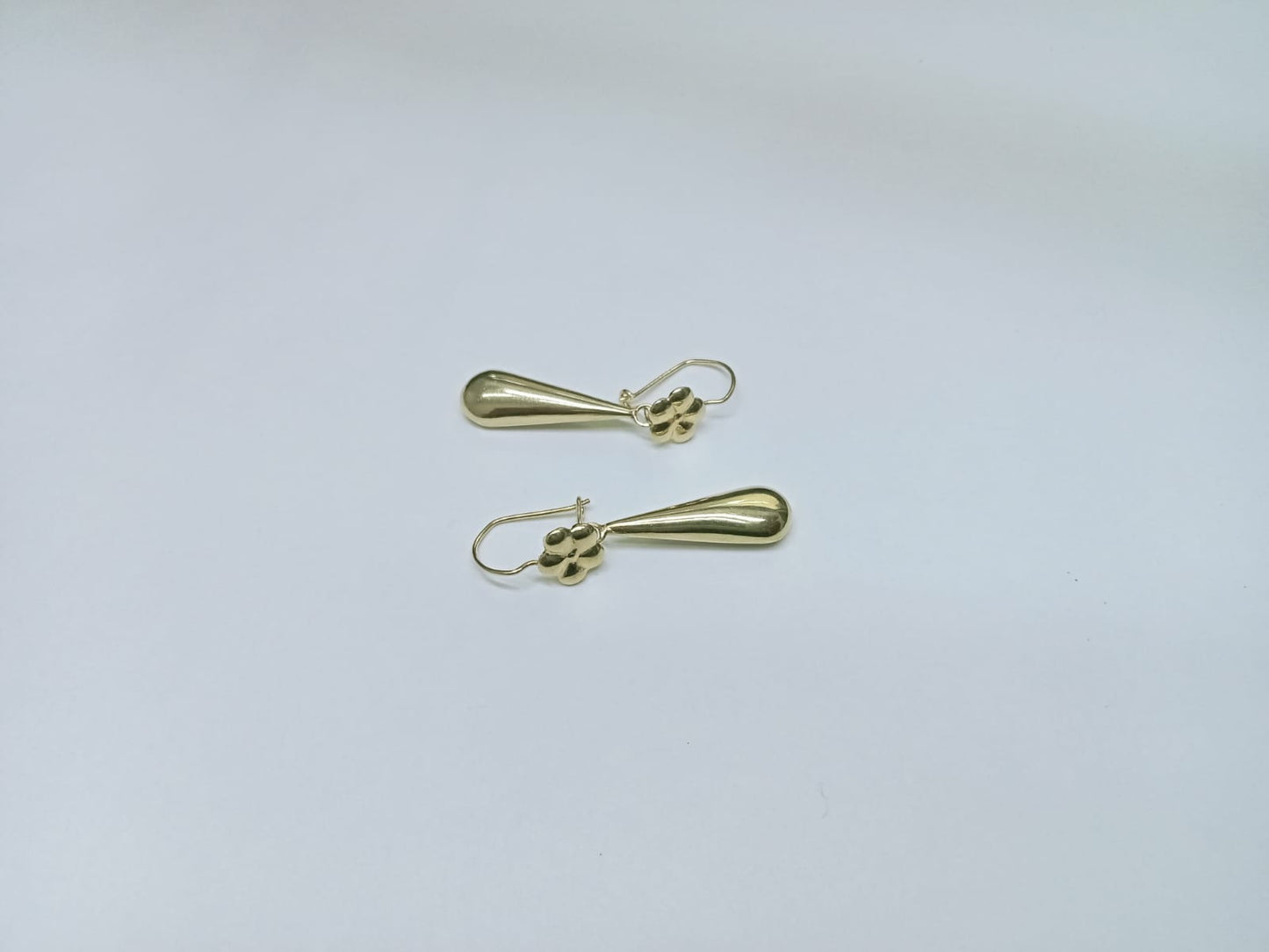 par aretes de oro 10k - diseño gota