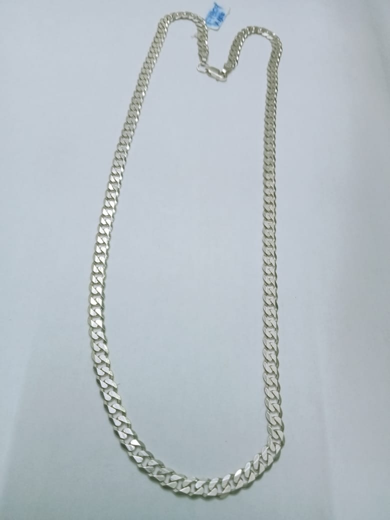 Cadena de Plata 925 con Diseño Planchado – 25 cm