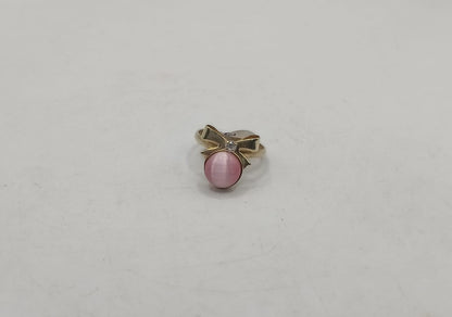 Anillo moño ojo de gato ORO 10k peso 1.8gr, usado