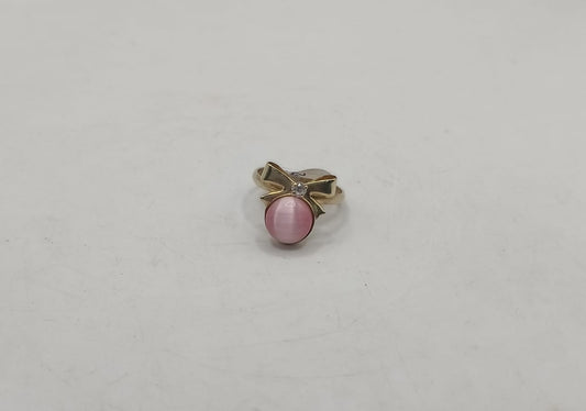 Anillo moño ojo de gato ORO 10k peso 1.8gr, usado