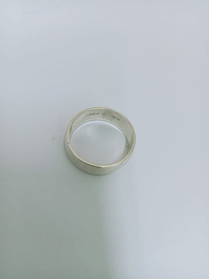 Argolla de Plata Diseño Liso – Talla 11