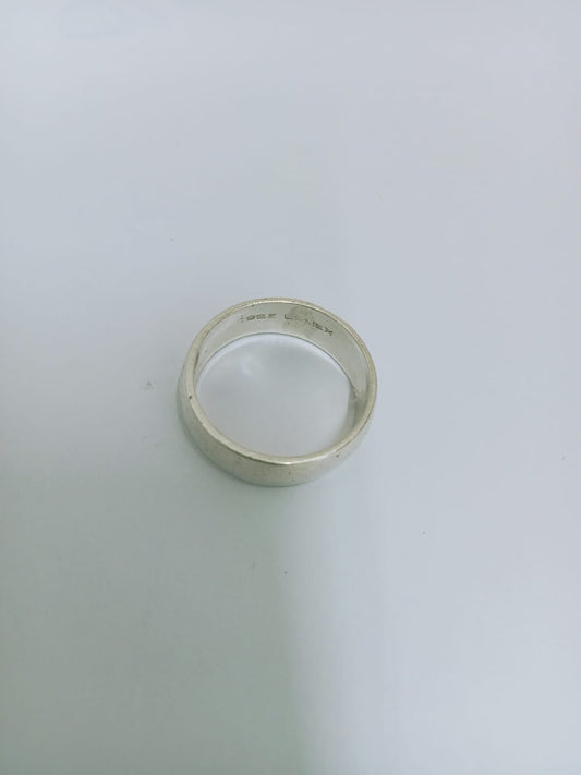 Argolla de Plata Diseño Liso – Talla 11