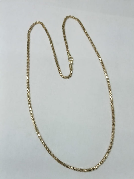 ✨ Cadena Vintage de Oro 10K – Estilo Caja | 30 cm | 13.5g ✨