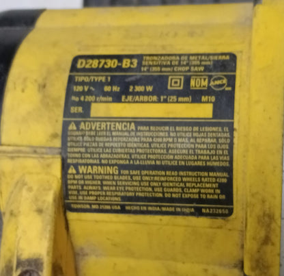 Cortadora de metal DEWALT d28730-b3, usado