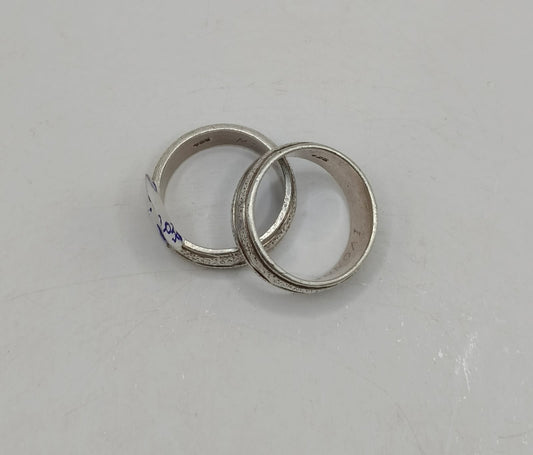 Argollas grabadas PLATA 925 peso 11.2gr #7, usado
