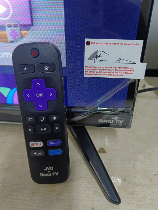 Smart tv JVC 32 pulgadas con control, usado