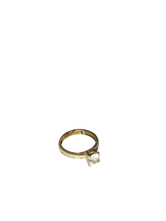 ANILLO DE ORO CON INCRUSTACION DE PIEDRA 10 KT 2 GR.