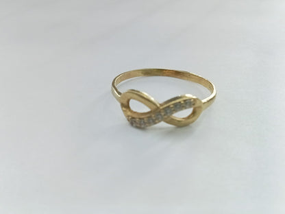 ✨ Anillo Infinito de Oro 10k – Talla 9.5