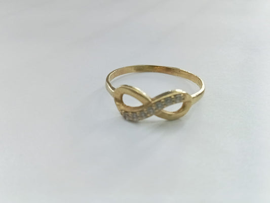 ✨ Anillo Infinito de Oro 10k – Talla 9.5