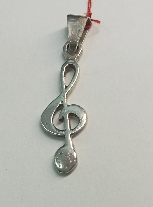 dije de plata -diseño nota musical