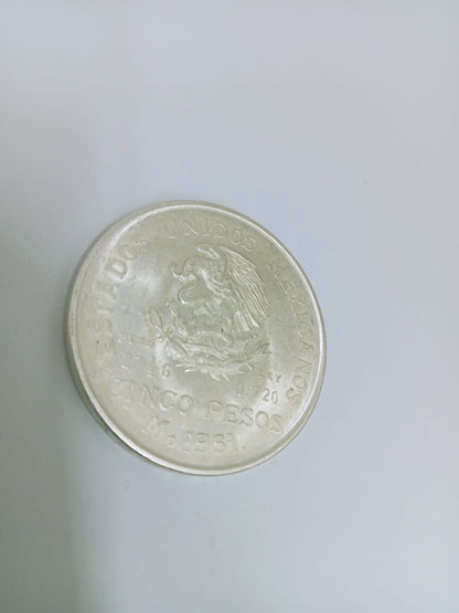 Moneda Hidalgo de 5 Pesos – Plata .720 – 27.5 g – 1951