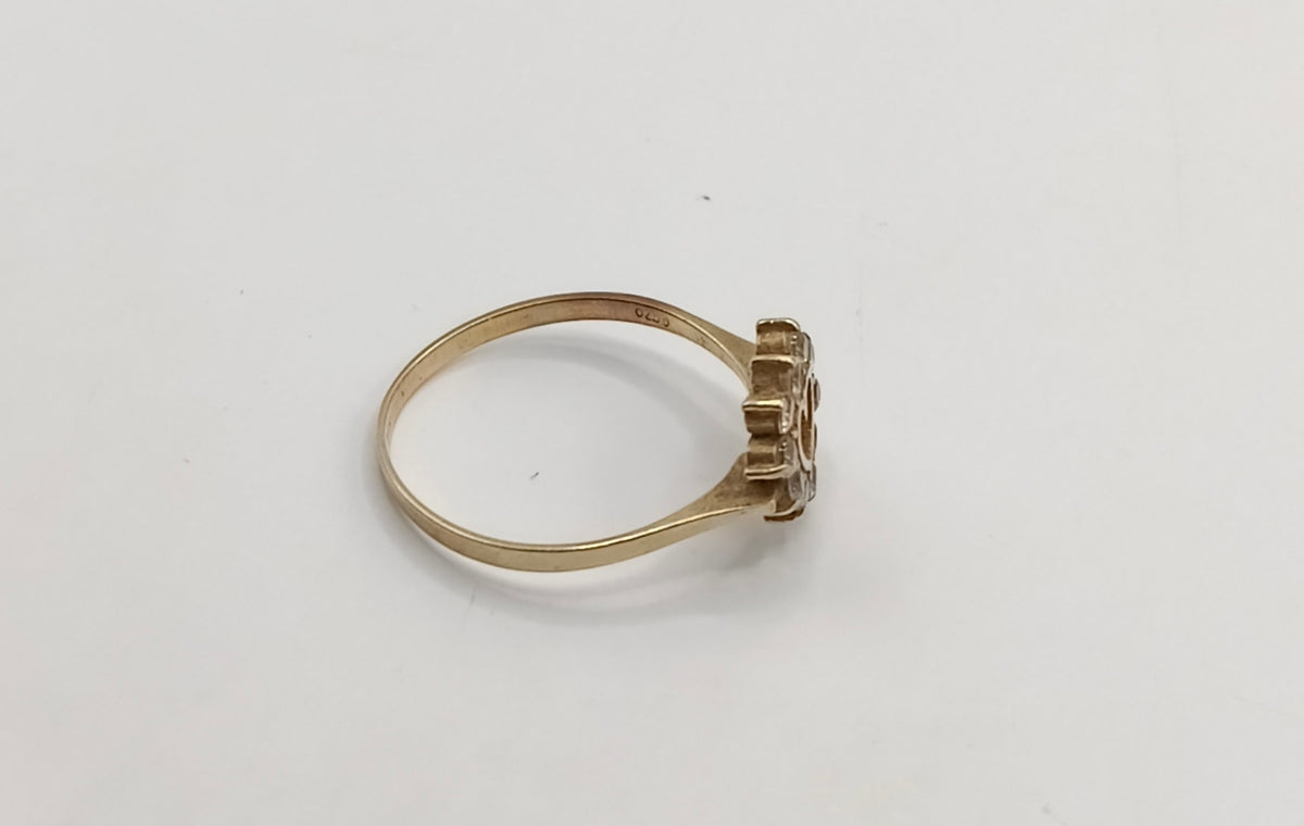 Anillo corazon ORO 10k peso 2.1gr, usado
