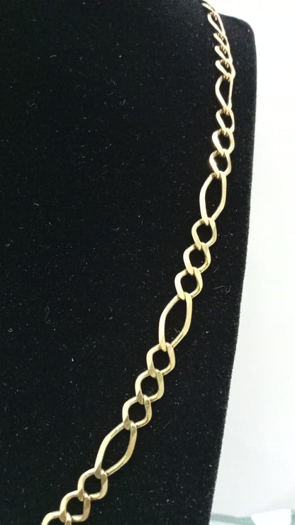 Cadena 3x1 10k oro sólido mide 30cm 12.4gr