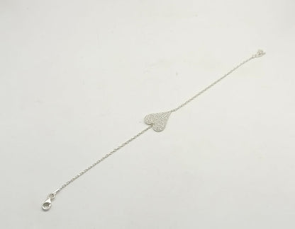 Pulsera de corazon PLATA925 peso 2.8gr
