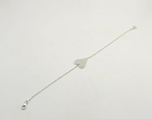 Pulsera de corazon PLATA925 peso 2.8gr