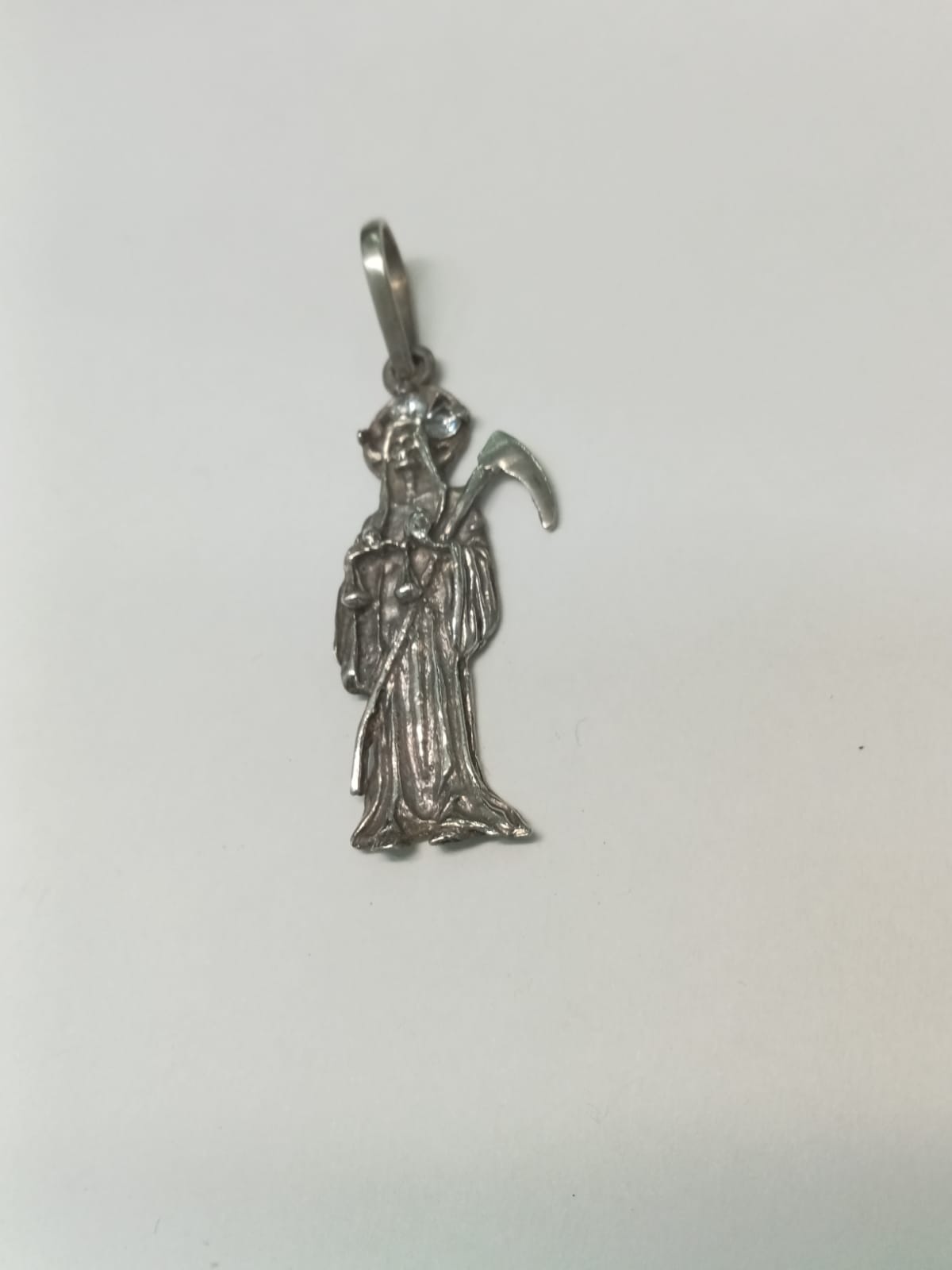dije de plata -diseño santa muerte