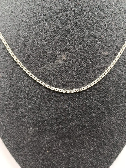 Collar eslabon doble PLATA 925 peso 3.3gr 42cm, usado