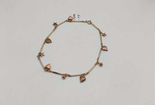 Pulsera de pie ORO 8k peso 5.4gr, usado