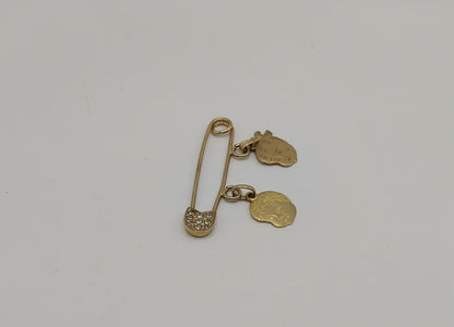 Seguro con dijes ORO 10k peso 4.3gr, usado