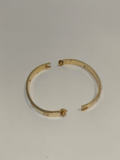 Pulsera Tipo Cartier en Oro de 18k con Piedritas – 31g  💛✨